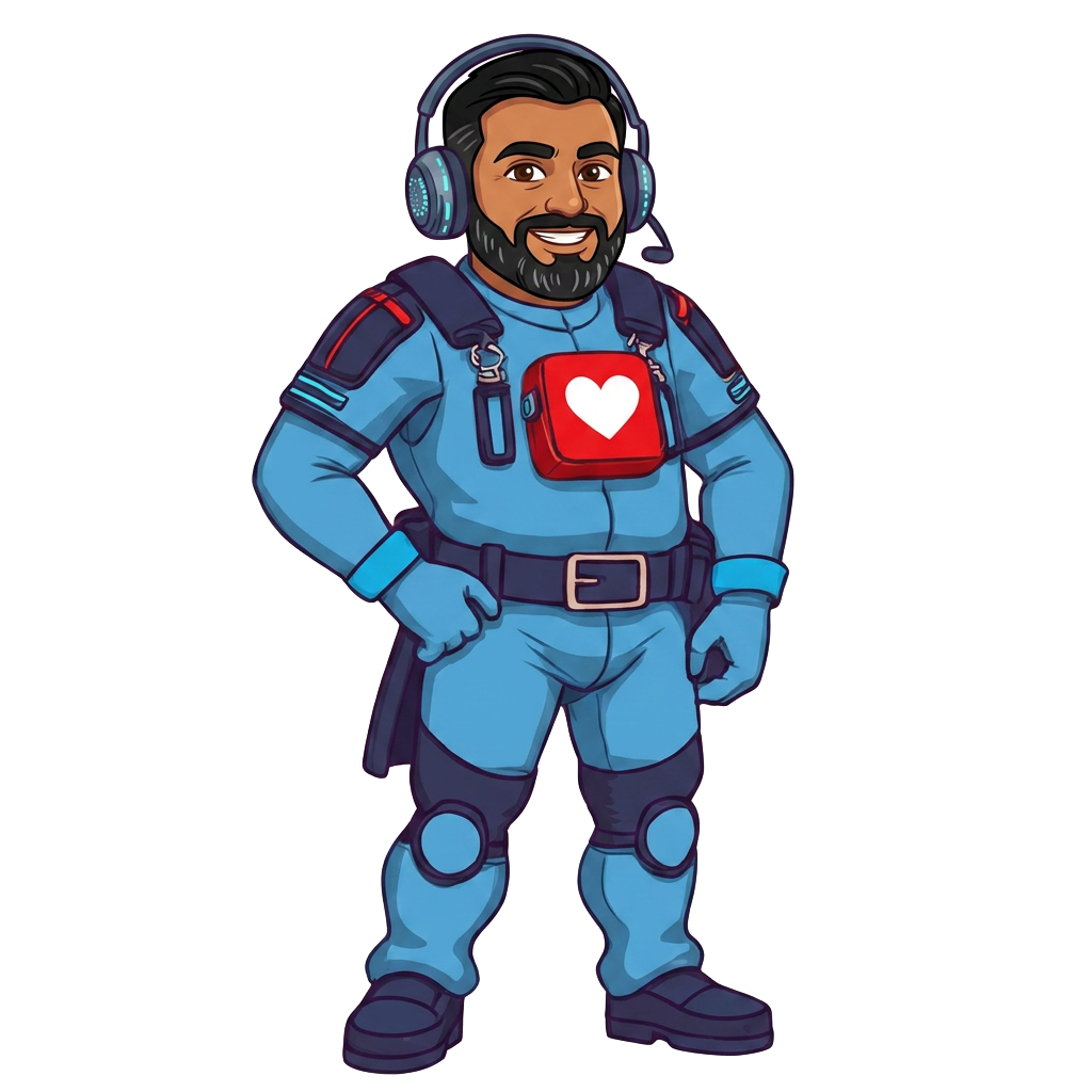Genghis, resus commander mascot